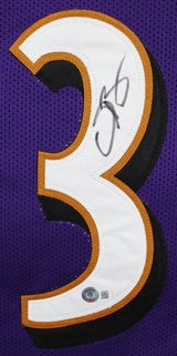 Odell Beckham Authentic Signed Purple Pro Style Jersey BAS Witnessed
