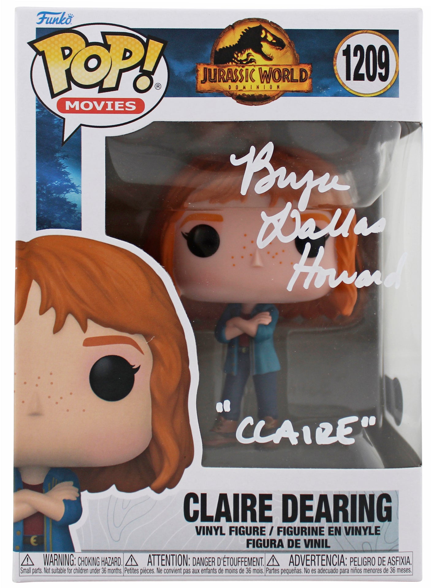 Bryce Dallas Howard "Claire" Jurassic World Signed Funko Pop Vinyl Figure BAS 2