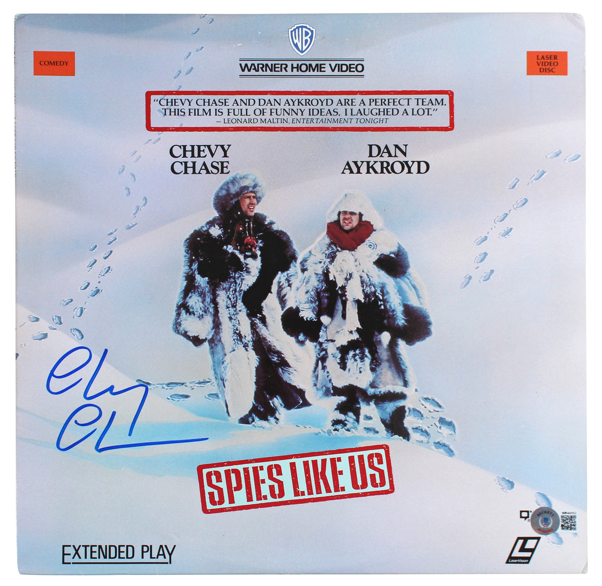 Chevy Chase Spies Like Us Authentic Signed Laserdisc Cover W/Disk BAS #WR44152