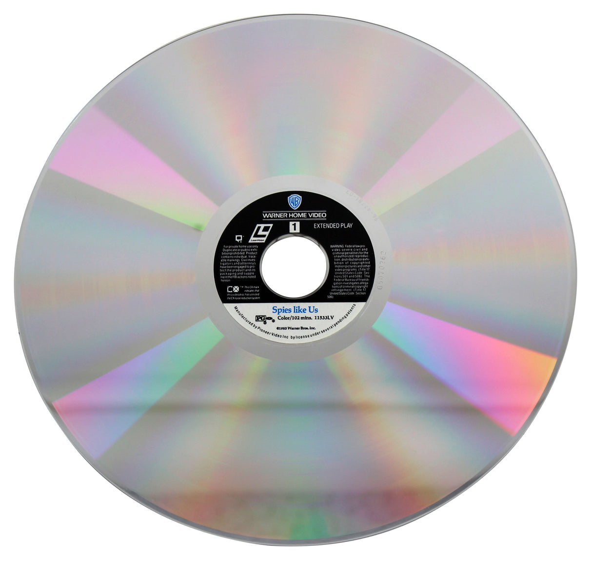 Chevy Chase Spies Like Us Authentic Signed Laserdisc Cover W/Disk BAS #WR44152