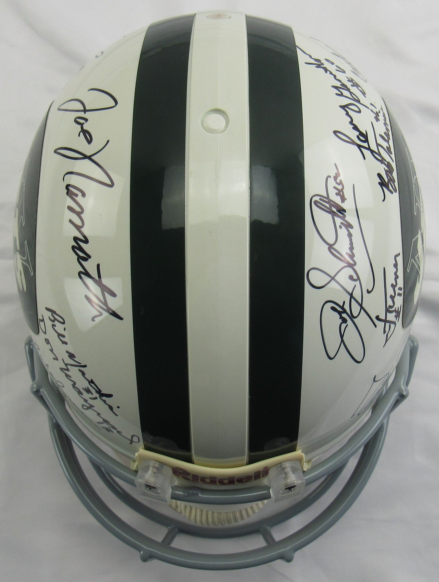 1969 New York Jets Team Signed Joe Namath Auto Full Size Helmet Replica Steiner Sports Hologram