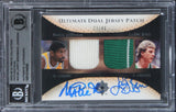 Larry Bird & Magic Johnson Signed 2005 Ult Collection #DPJB #27/40 Card BAS Slab