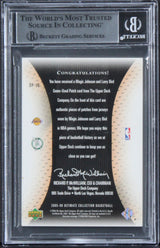 Larry Bird & Magic Johnson Signed 2005 Ult Collection #DPJB #27/40 Card BAS Slab