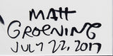 Matt Groening The Simpsons Signed & Framed 18x22 Marge Simpson Sketch BAS LOA