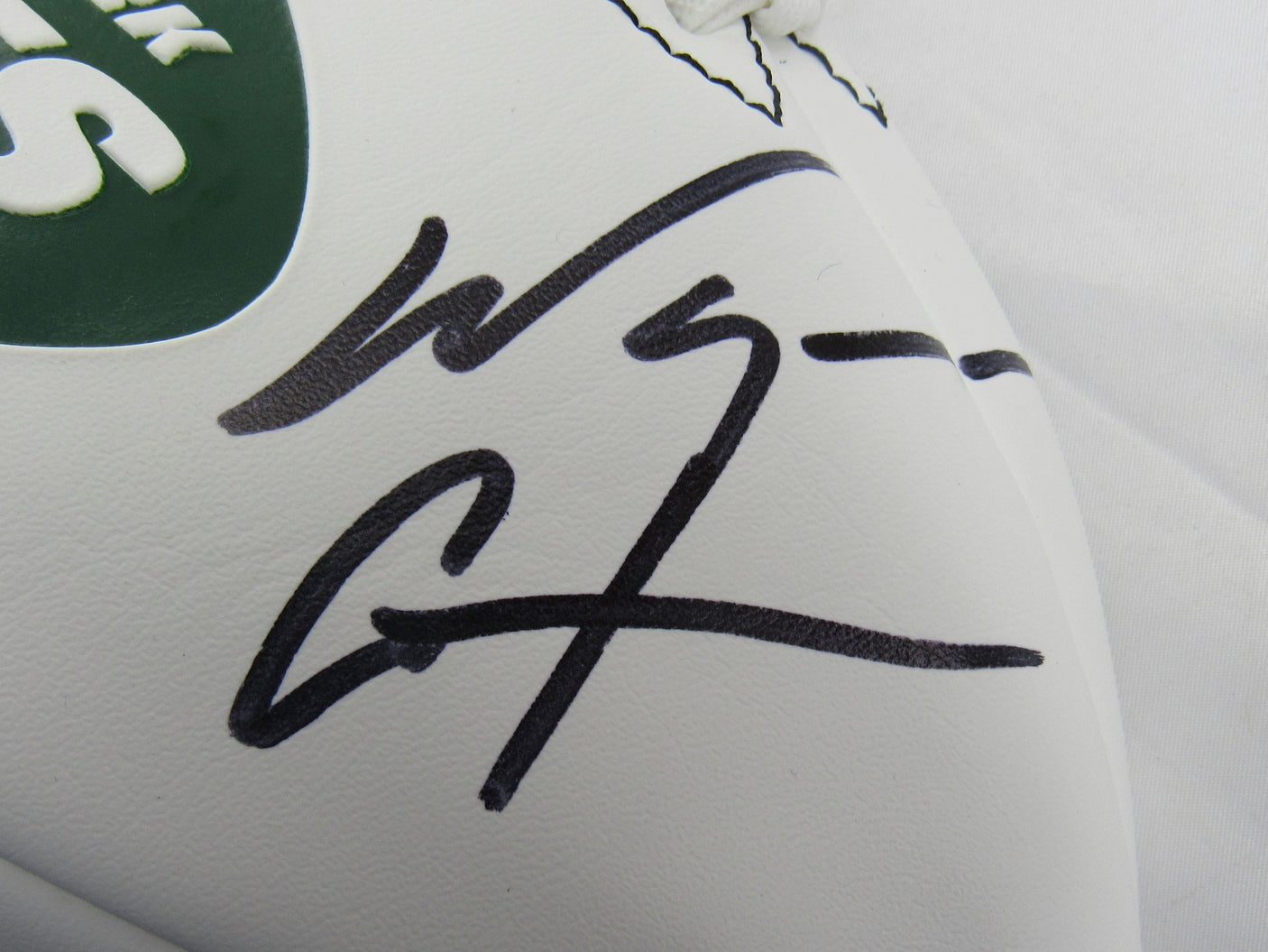Vinny Testaverde Wayne Chrebet Signed Auto Autograph Jets Logo Football JSA