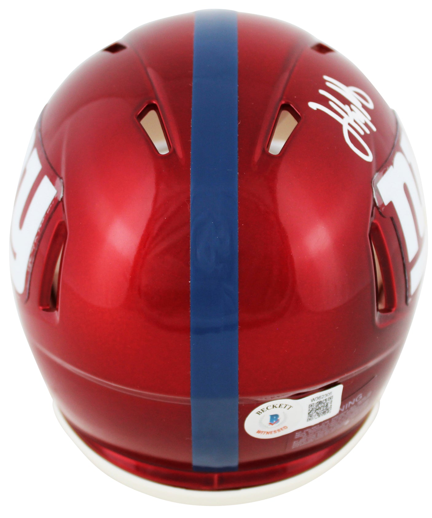 Giants Jalin Hyatt Signed Flash Speed Mini Helmet W/ Case BAS Witnessed