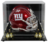 Giants Jalin Hyatt Signed Flash Speed Mini Helmet W/ Case BAS Witnessed
