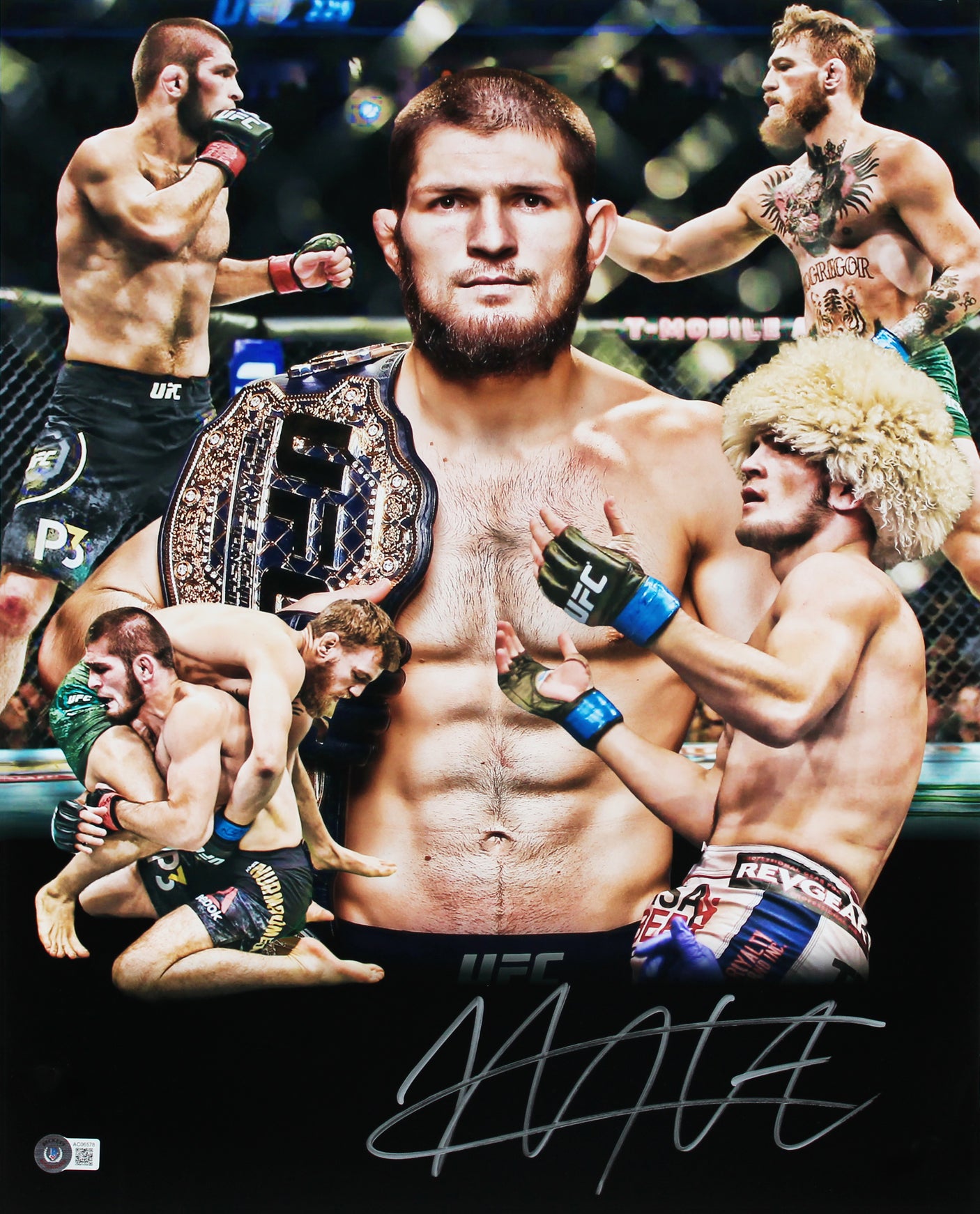 Khabib Nurmagomedov MMA Authentic Signed 16x20 Vertical Photo Autographed BAS