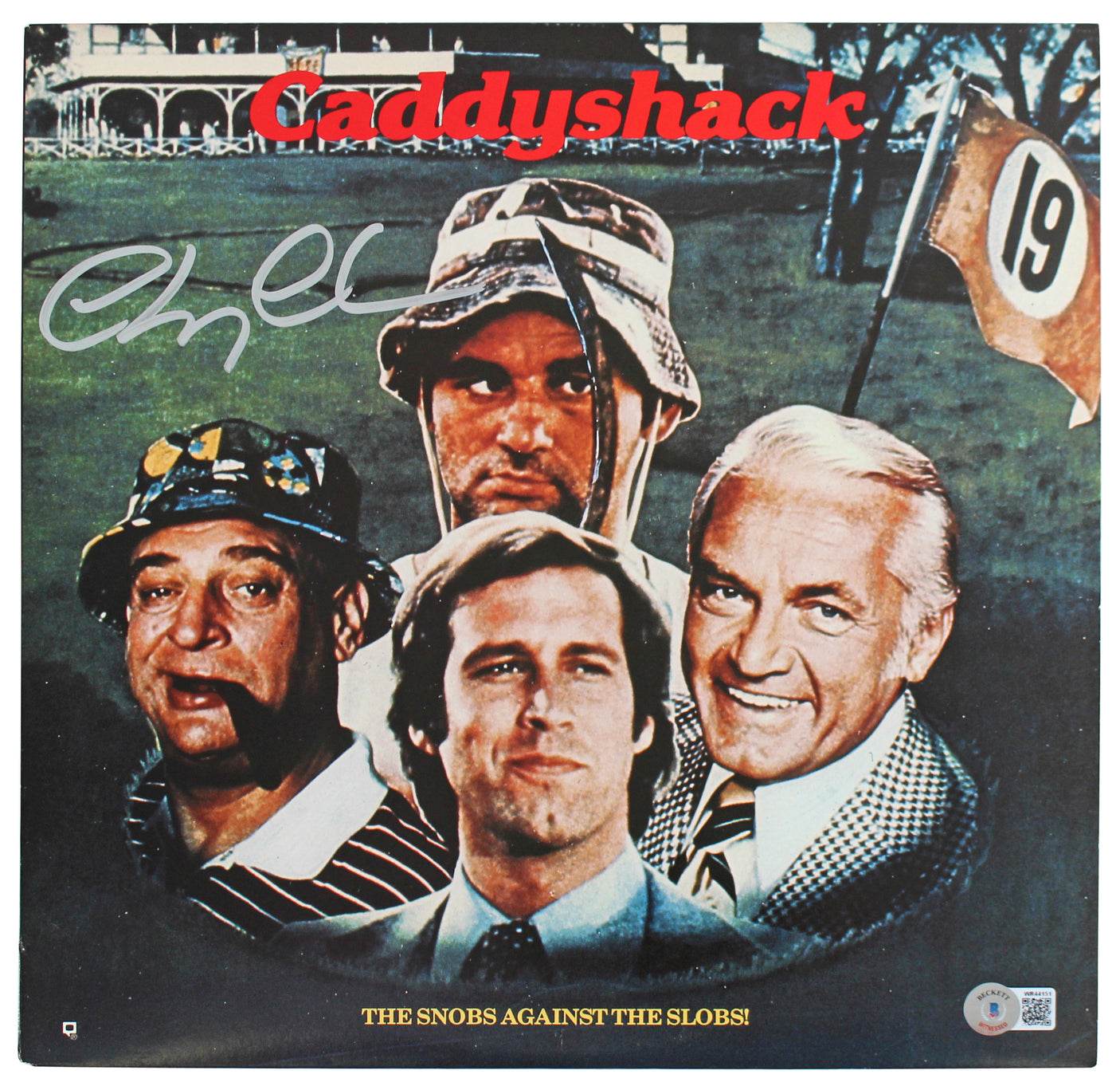 Chevy Chase Authentic Signed Caddyshack Laser Disc Cover w/Disc BAS Wit #WR44151