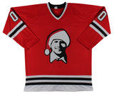 Chevy Chase Christmas Vacation Signed Red Griswold Hockey Jersey BAS #WZ44493