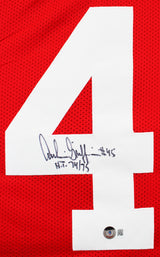 OSU Archie Griffin "HT 74/75" Authentic Signed Red Pro Style Jersey BAS Witness