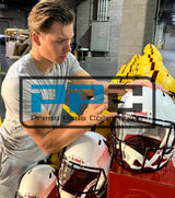 Arizona State Sam Leavitt Signed White Full Size Speed Rep Helmet W/ Case BAS W