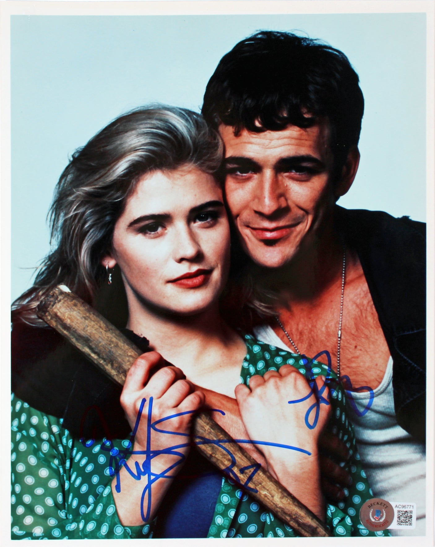 Kristy Swanson & Luke Perry Buffy the Vampire Slayer Authentic Signed BAS
