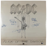 AC/DC (5) Angus, Malcolm, Johnson, Rudd, Williams Signed Poster BAS #AD64154