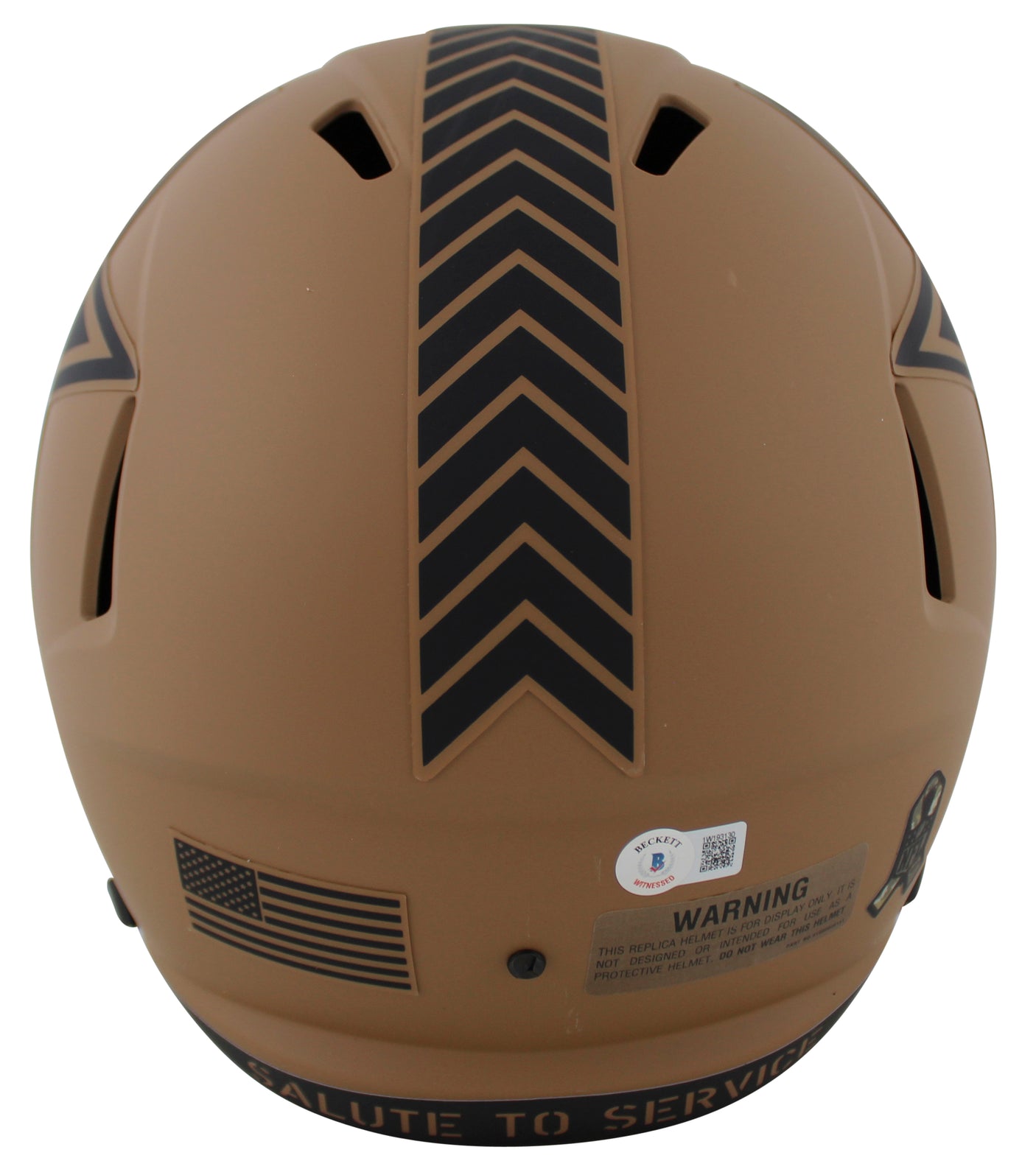 Cowboys Dak Prescott Signed Salute To Service II F/S Speed Rep Helmet BAS Wit