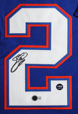 Florida Emmitt Smith Authentic Signed Blue Pro Style Framed Jersey BAS Witnessed
