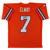 Broncos John Elway Signed Orange 1990 TB Mitchell & Ness Jersey BAS Witnessed