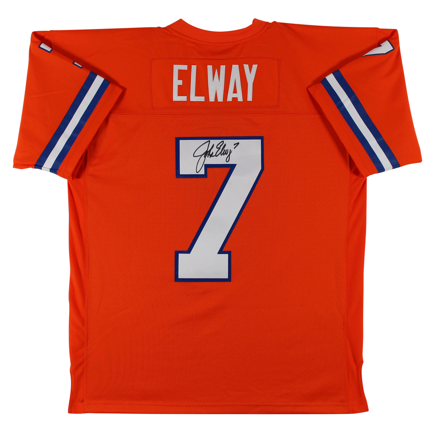 Broncos John Elway Signed Orange 1990 TB Mitchell & Ness Jersey BAS Witnessed