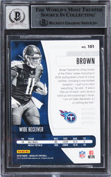 A.J. Brown Signed 2019 Absolute Spectrum #101 RC #42/100 Card Auto 10! BAS Slab