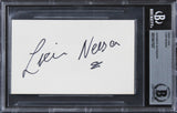Liam Neeson Schindler's List Authentic Signed 3x5 Index Card BAS Slabbed