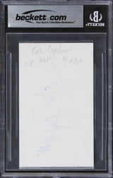 Kate Capshaw Indiana Jones Authentic Signed 3x5 Index Card BAS Slabbed 3