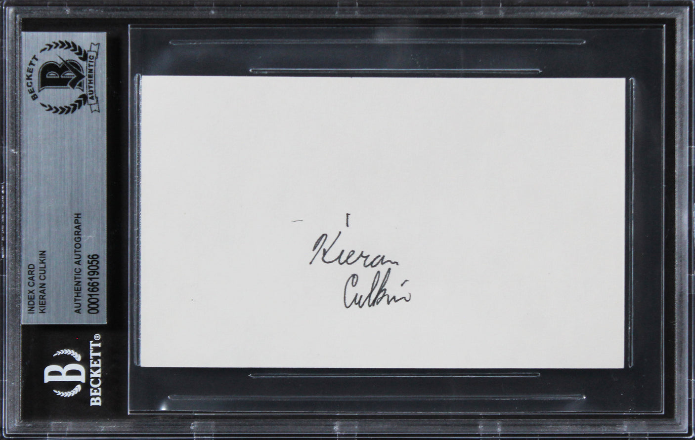 Kieran Culkin Home Alone Authentic Signed 3x5 Index Card BAS Slabbed 2