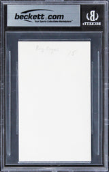 Roy Rogers The Roy Rogers Show Authentic Signed 3x5 Index Card BAS Slabbed 3