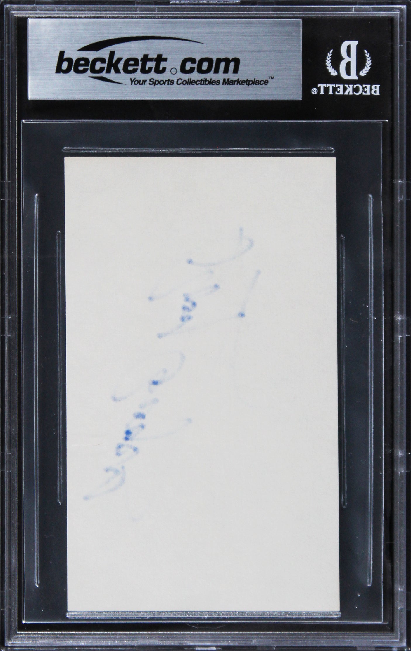 Roy Rogers The Roy Rogers Show Authentic Signed 3x5 Index Card BAS Slabbed 4