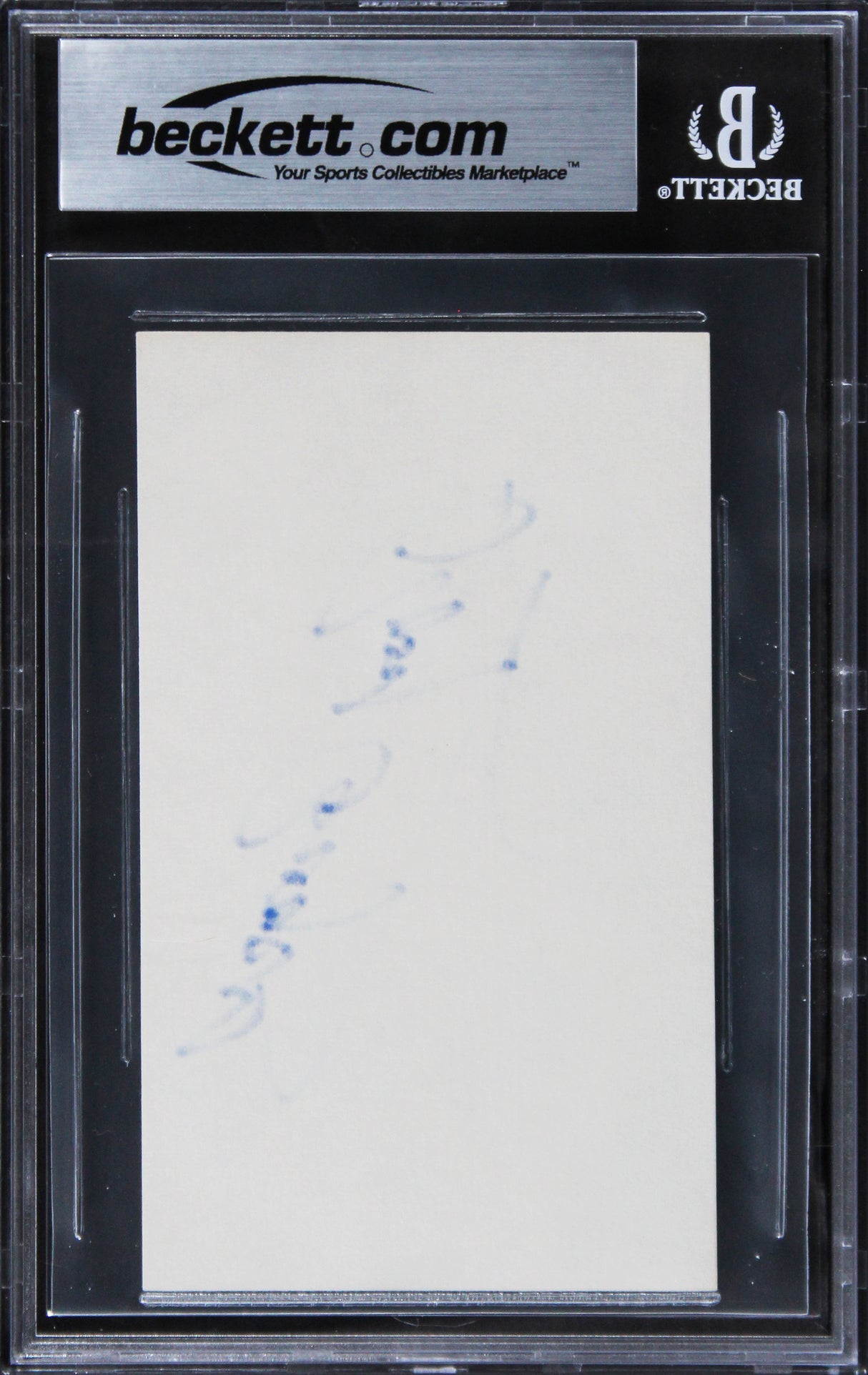 Roy Rogers The Roy Rogers Show Authentic Signed 3x5 Index Card BAS Slabbed 4