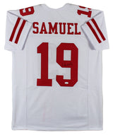 Deebo Samuel Authentic Signed White Pro Style Jersey Autographed JSA 2