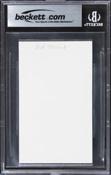 Rod Stewart Singer Authentic Signed 3x5 Index Card Autographed BAS Slabbed 3