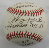 Johnny Kucks Signed Auto Rawlings Baseball JSA DD73493