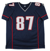 Rob Gronkowski Authentic Signed Navy Blue Pro Style Jersey Autographed JSA