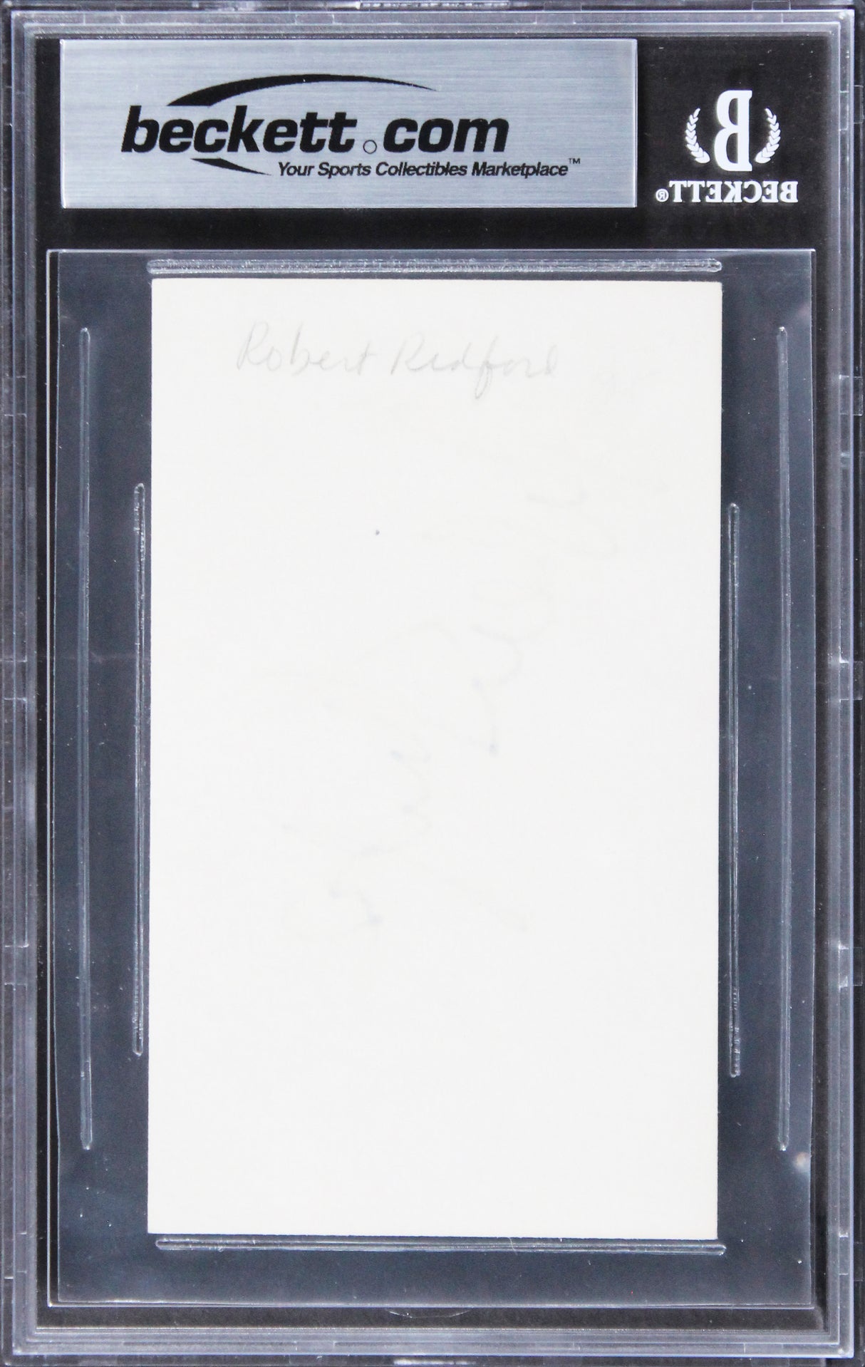 Robert Redford Out of Africa Authentic Signed 3x5 Index Card BAS Slabbed 2