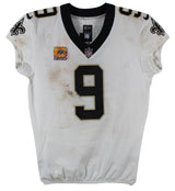 Saints Drew Brees Signed Game Worn 10/22/17 White Nike Jersey Photomatched & PSA