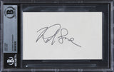 Rob Lowe The Outsiders Authentic Signed 3x5 Index Card Autographed BAS Slabbed