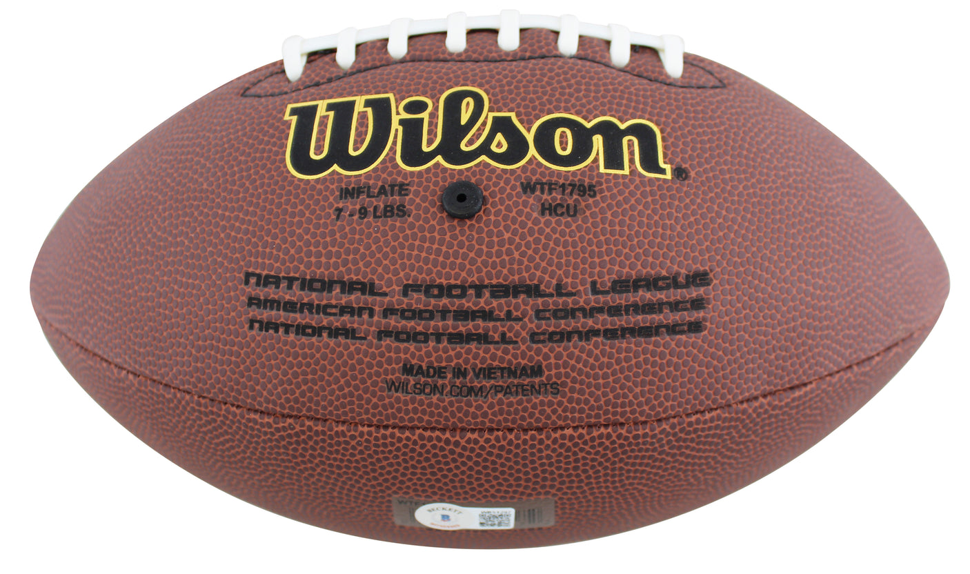 Titans Derrick Mason Authentic Signed Wilson Super Grip Nfl Football BAS Witness