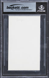 Tigers Kirk Gibson Authentic Signed 3x5 Index Card Autographed BAS Slabbed