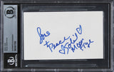 Soleil Moon Frye Punky Brewster "Love & Peace" Signed 3x5 Index Card BAS Slabbed