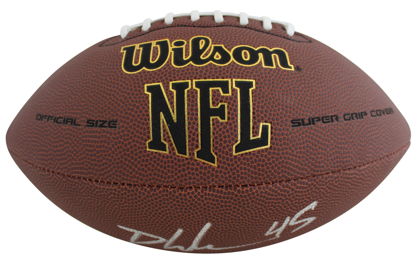 Eagles Devin White Signed Wilson Super Grip Football W/ Case BAS Witnessed