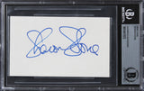Sharon Stone Basic Instinct Authentic Signed 3x5 Index Card BAS Slabbed