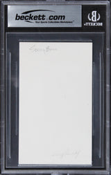 Sonny Bono Sonny & Cher Authentic Signed 3x5 Index Card Autographed BAS Slabbed