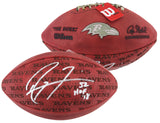 Ravens Ray Lewis Signed Wilson "The Duke" Team Showcase Nfl Football BAS Wit