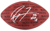 Ravens Ray Lewis Signed Wilson "The Duke" Team Showcase Nfl Football BAS Wit