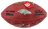 Ravens Ray Lewis Signed Wilson "The Duke" Team Showcase Nfl Football BAS Wit