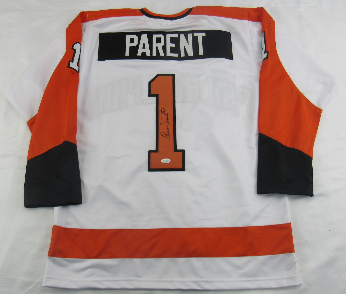 Bernie Parent Signed Auto Autograph Replica Jersey JSA COA