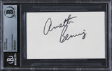 Annette Bening The Grifters Authentic Signed 3x5 Index Card BAS Slabbed