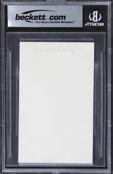 Annette Bening The Grifters Authentic Signed 3x5 Index Card BAS Slabbed
