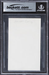 Annette Bening The Grifters Authentic Signed 3x5 Index Card BAS Slabbed