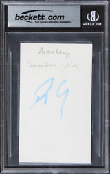 Artie Lange The Howard Stern Show Authentic Signed 3x5 Index Card BAS Slabbed 1